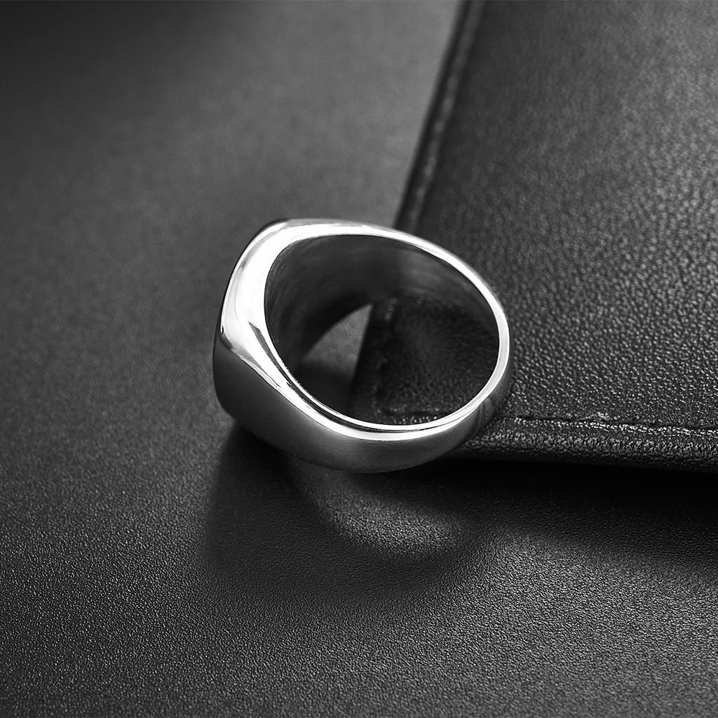 Fashion Men's Ring Punk Rock Smooth 316L Stainless Steel Signet Ring for Men Hip Hop Party Jewelry Male Wedding