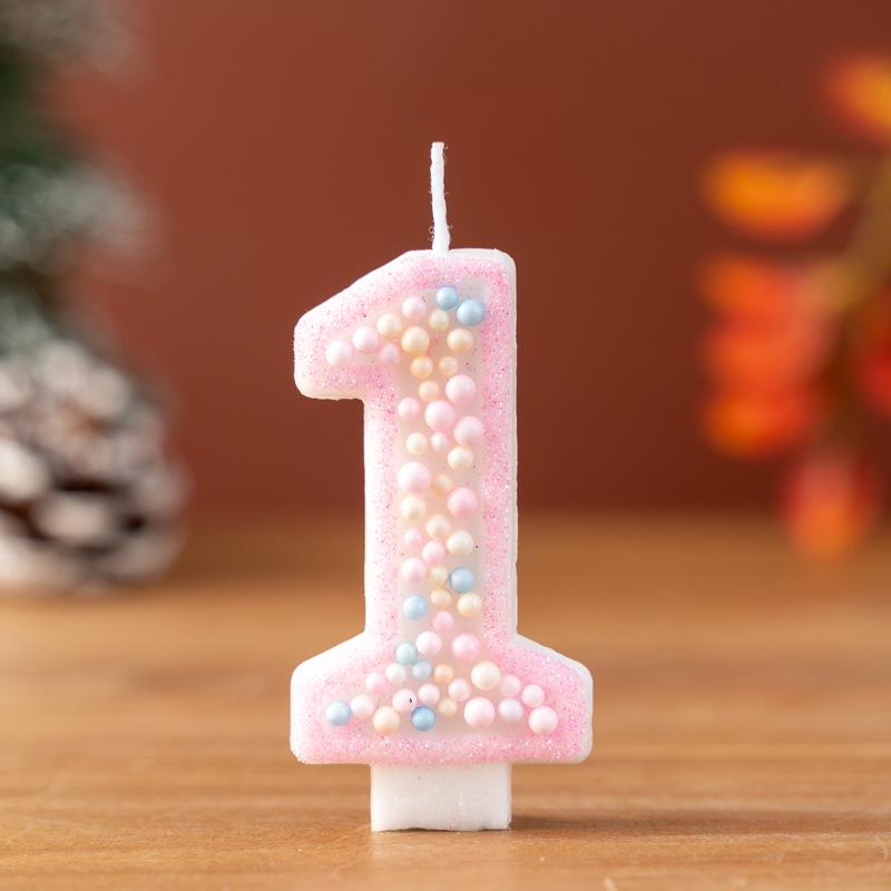 Macaron Foam Ball Birthday Candle for Kids' Cake Party Decoration