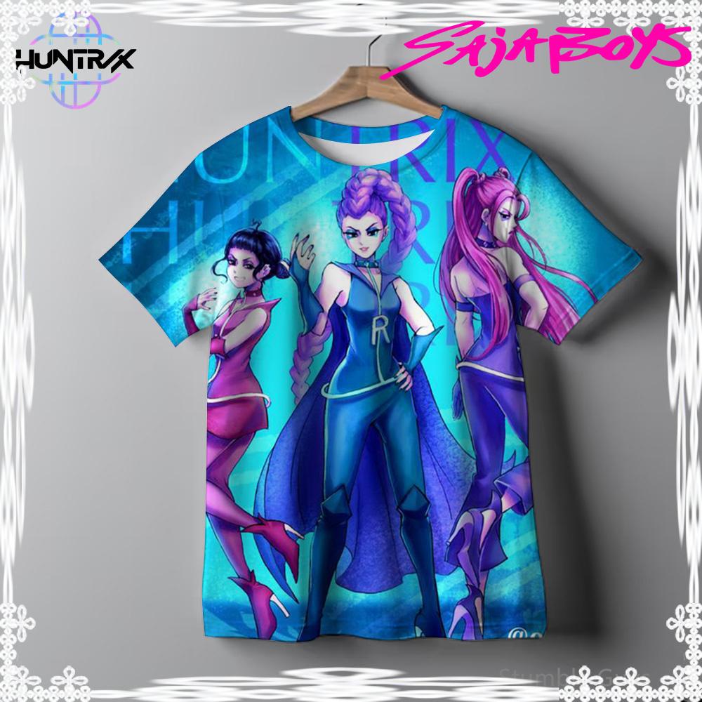 

Fashion Casual Devil Hunter Kids T-Shirt Cool Girl KPOP Top Street Style Pattern T-Shirt 160