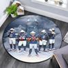 Patriots Players Pattern Round rug,Carpet Rug for Living Room Bedroom Playroom ,Non-slip Floor Mat,Holiday Gifts and Birthday Gifts.