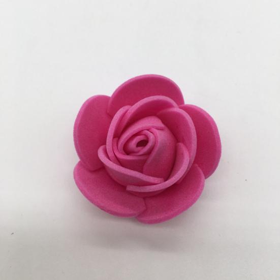 Artificial Rose Durable Non-Withered Foam Simulation Rose Head 3.5cm Fake Rose Head DIY Baby Shower Decoration Simulated Rose Head