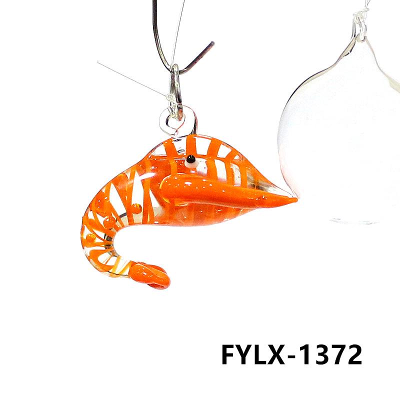 Floating Glass Marine Animal Aquarium Decor Mini Lobster Figurine Pendant Cute Shrimp Ornament for Fish Tank Decoration Supplies