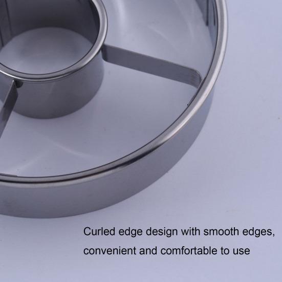 Stainless Steel Donut Cookie Cutter Round Biscuit Mousse Cake Mold Easy-Release Heat-Resistant Rust-Proof Essential Baking Tool for Pastry Dessert