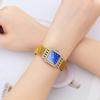 Yalalusi New Women Watch Fashion Luxury Diamond Square Dial Mesh Band Quartz Wristwatch High Quality Elegant Ladies Dress Clock