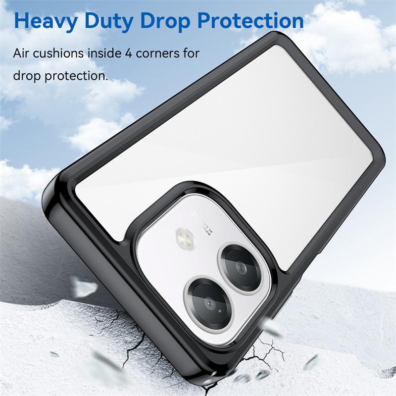 For OPPO A60 5G Case For OPPO A60 5G Cover Funda Clear PC + TPU Silicone Shockproof Protective Phone Back Cover For OPPO A60 5G