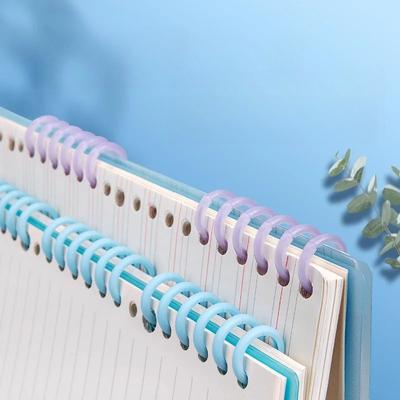 10Pcs New 6 Holes Loose Leaf Binder Ring Scrapbooking Album Binder Spiral Binding Clips Cute Stationery Student School Supplies