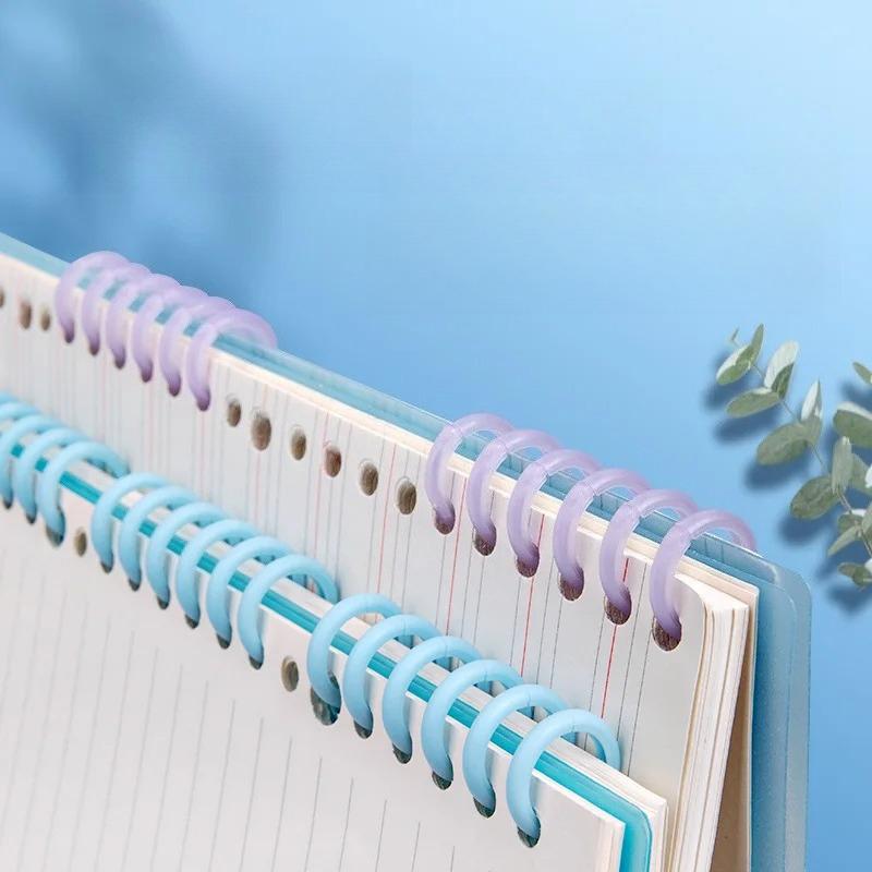 10Pcs New 6 Holes Loose Leaf Binder Ring  Scrapbooking Album Binder Spiral Binding Clips Cute Stationery Student School Supplies