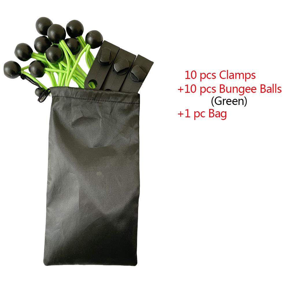 

10 шт. зажимов для палатки 10 шт. эластичных шнуров с шариками для улицы, для кемпинга, навеса, тента, зажим для брезента, высокопрочное натяжное крепление