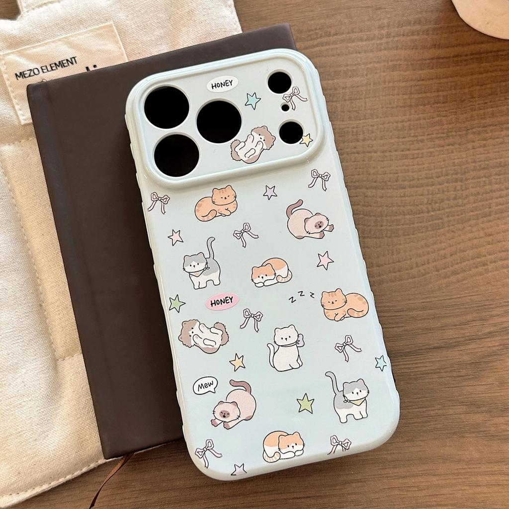 Cute Cat Planet Full Coverage Soft Case for Apple iPhone 12-17 Pro Max