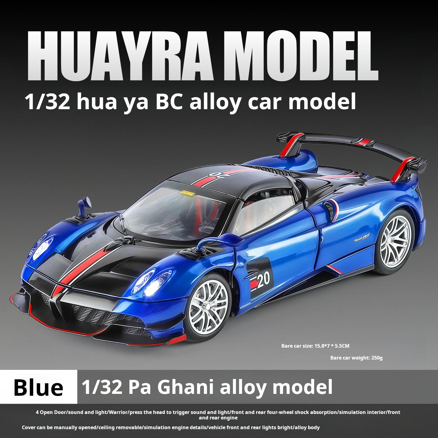 

High quality 1:32 Pagani Huayra Officially authorized alloy car model Lights & sounds Pull back toy car boys Gift collectibles
