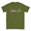Heartbeat Design Dominican Republic Flag T Shirt Summer  T Shirts Unisex 100 Cotton Oversized Clothing ShortSleeve Streetwear Tops