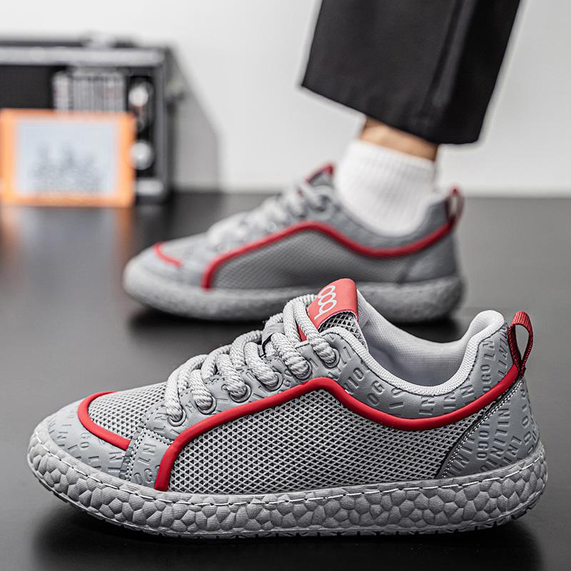 

New Fashion Men s Four Seasons Comfortable Soft Sole Shoes Students Boys GirlsTrending Soft Sole Breathable Casual Running Sneakers 44 чорний/сірий