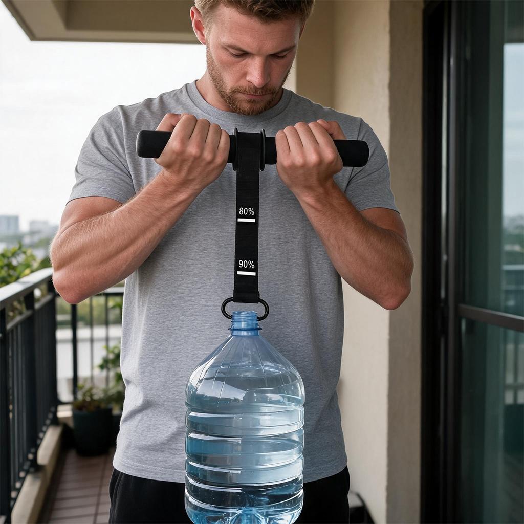 Unterarmtrainer mit Anti-Rutsch-Griff Verdickter Griff-Trainierer Verstellbarer Gürtel für Unterarme Krafttraining Muskelaufbau