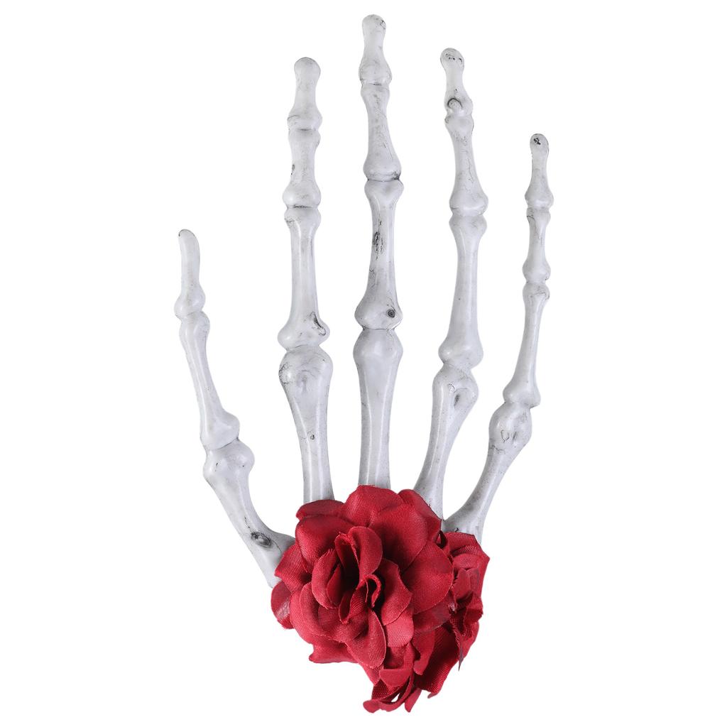 Punk Rock Style Hair Clip with Skeleton Hand Design Chic Skull Hand Hair Barrettes Cool Hairpin Alternative Headpiece