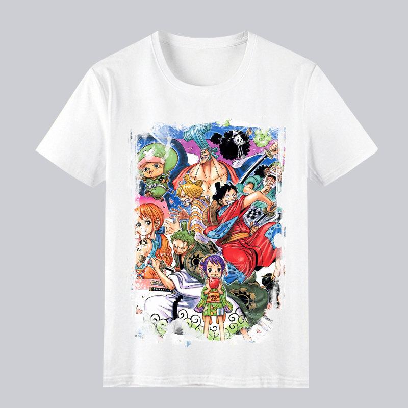 One Piece Printed Pattern Tshirt Luffys Domineering Casual Comfortable and Highquality Cotton Parentchild Wear