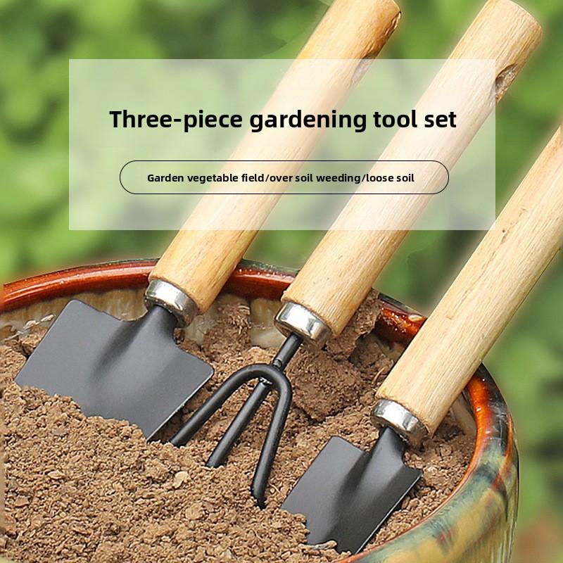 Horticulture Three Piece Set Potted Small Shovel Flower Bonsai Soil Loosening Flower Vegetable Planting Tools Garden Hand Tools