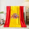 Spain Flag Emblem Designed Flannel blanket for bedroom, living room, sofa, and nap