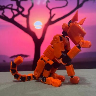 Beweglicher Gestaltwandler-Roboter mit mehreren Gelenken, 3D-gedruckte Schaufensterpuppen-Charaktere und Hundefiguren, Spielzeug für Eltern und Kinder, Spiel für Kinder, Geschenke