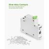 12V-110V DC Miniature Circuit Breaker, 60 Amp 1 Pole Battery Breaker Protector for Solar PV System and RV, Thermal Magnetic Trip, DIN-Rail/Surface