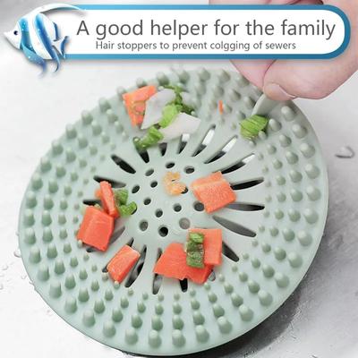Hair Filter Sink Anti-blocking Shower Drain Covers Silicon Kitchen Deodorant Plug Strainer for Shower Drain Kitchen Accessories