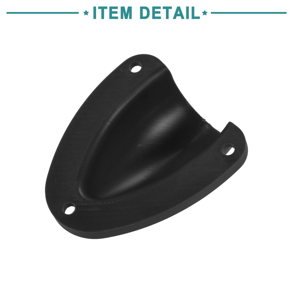 ACROPIX 2.48"x2.28"x0.91" Marine Boat Wire Cover Transducer Wire Cable Cover Clam Shell Vent Wire Cover Black - Pack of 2
