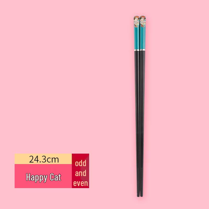 Cute Couple Non-slip Alloy Chopsticks Set