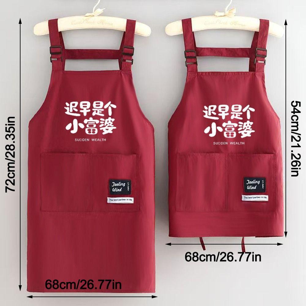 Oil-proof Kitchen Apron Anti-fouling Cooking Baking Bibs Creative Chef Apron  for Home Kitchen
