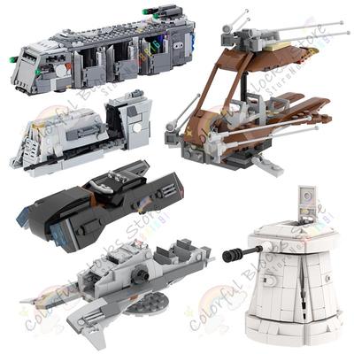 Sci-Fi Space War Movie Imperial Troop Transport MOC Building Blocks DIY Military Anti-Vehicle Cannon Weapon Bricks Toys For