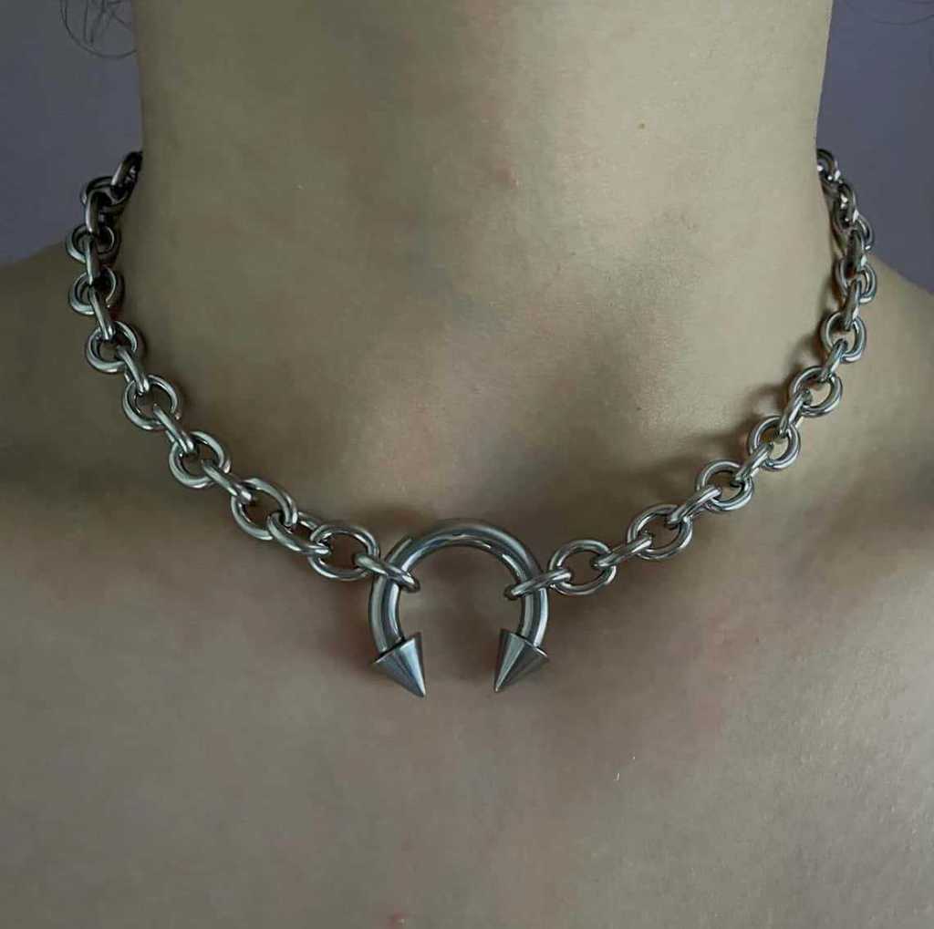 Geometric Animal Pendant Necklace With Stainless Steel Chain For Women