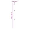 Embedded Fence Post Set 13 Pcs Silver