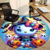 1pc Halloween Hello Kitty Chair Carpet for Office Non-Slip, Soft & Comfortable, Carpet for Office, Gaming, Lightweight Round Floor Mat