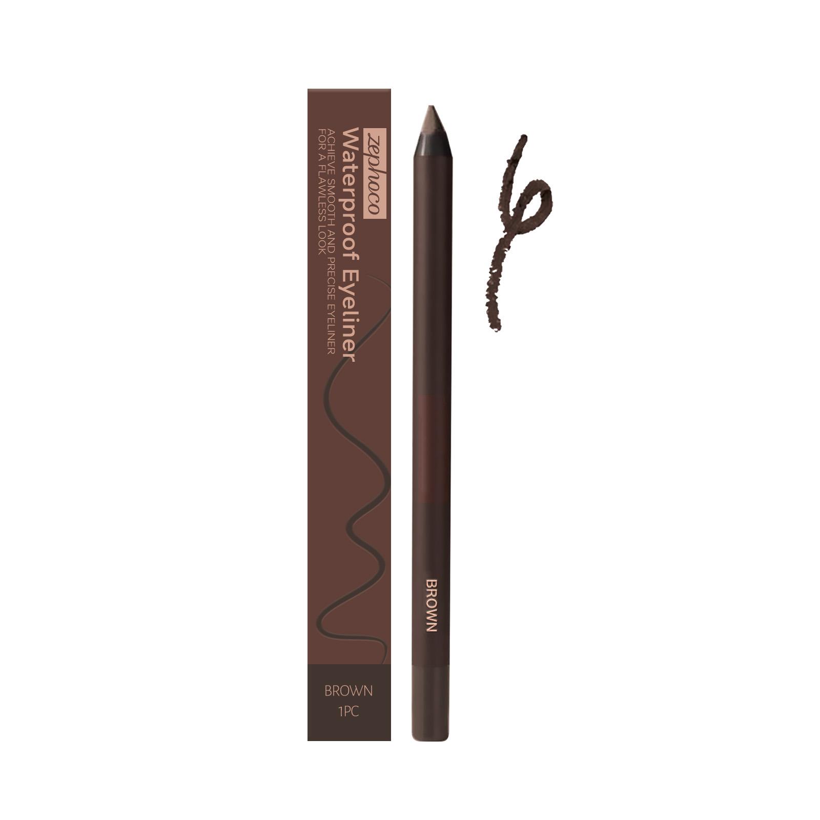 zephoco Brown Eyeliner Pen Eye Makeup Waterproof Non-Fading Silky Smooth Eyeliner Gel Pen