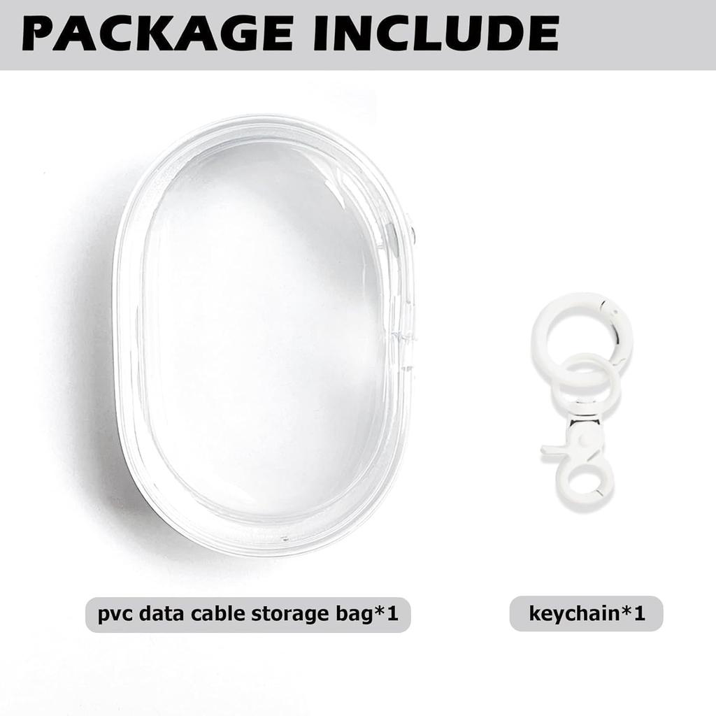1pc Storage Bag for Organizing Data Cables, Chargers, Earphone, Earbud Case, Keys, Clear Blind Box Display Bag,Makeup Bag