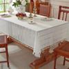 French Lace Romantic White Hollow Striped Tablecloth Tablecloth Tablecloth Wedding Decoration