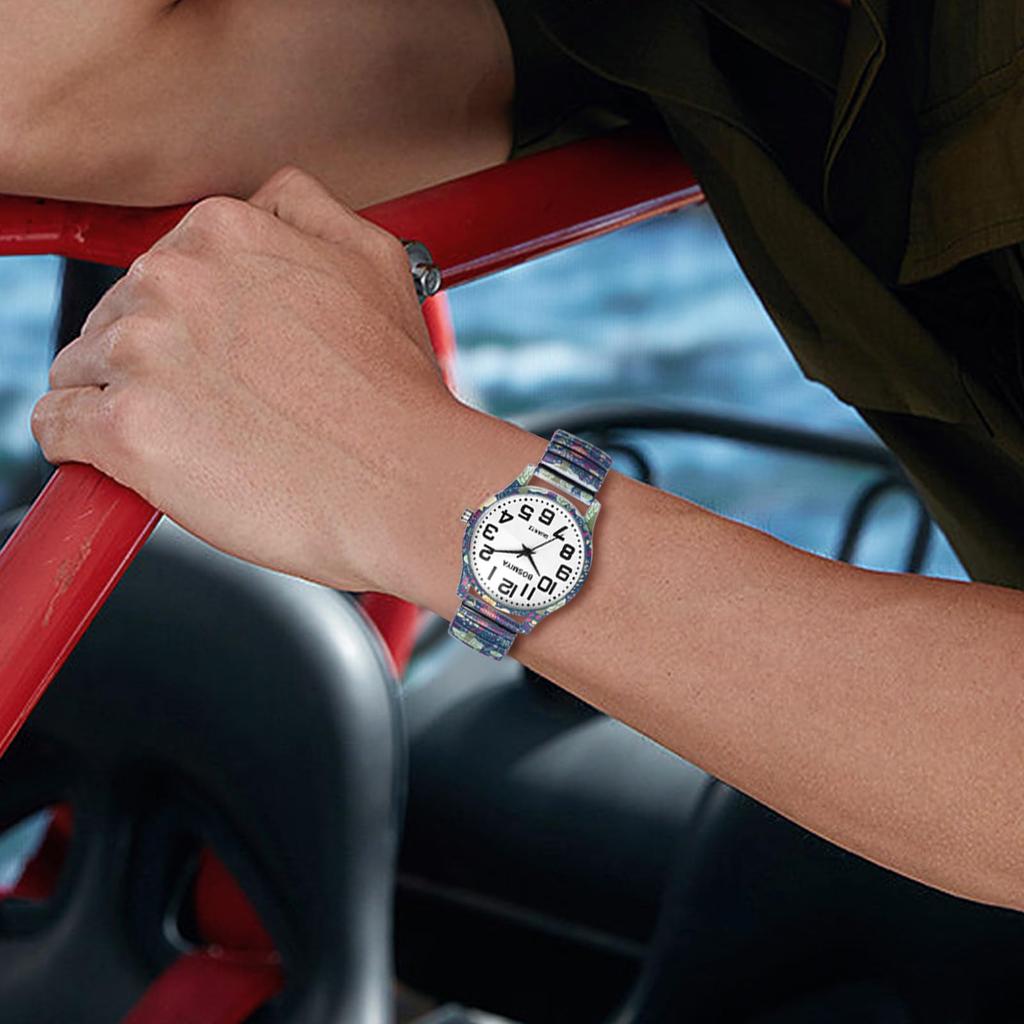 Cute Waterproof Tree of Life Numeric Analog Display with Stainless Steel Strap and Adjustable Quartz Movement Perfect for or As a Gift for Your