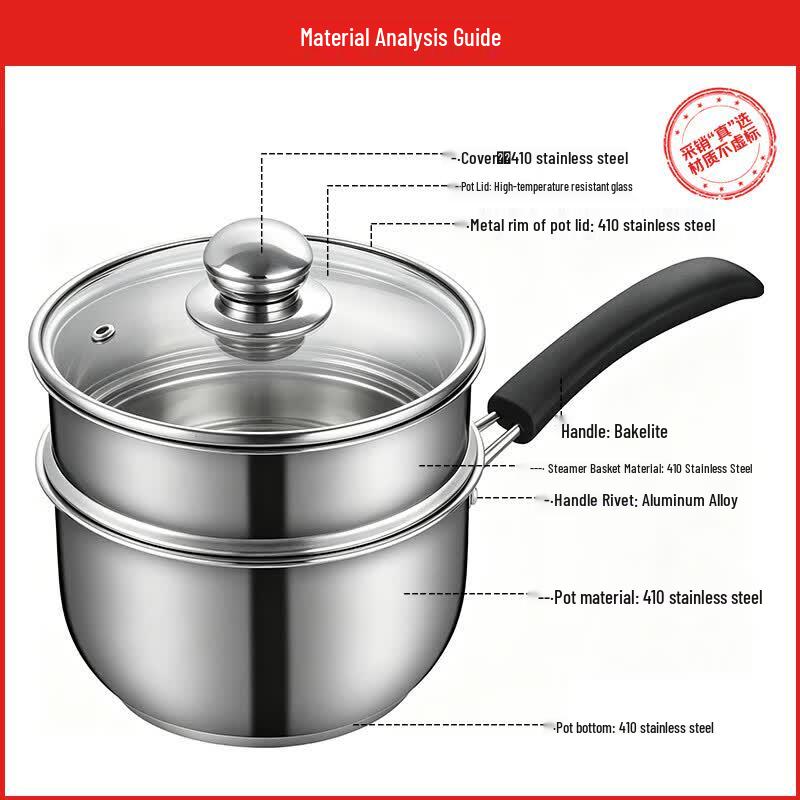 20cm Stainless Steel Multipurpose Pot with Steamer