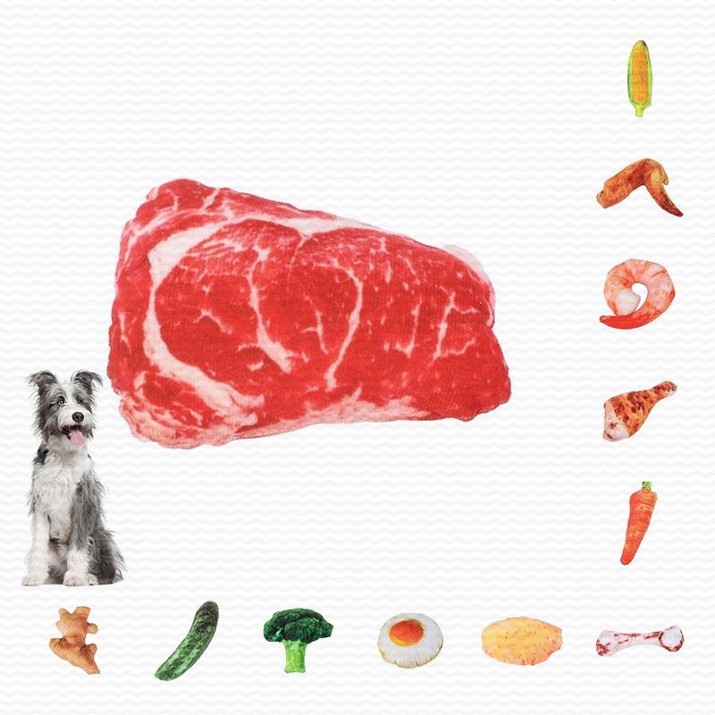 Juguete masticable duradero de lona para perros con diseño de verduras para horas de diversión