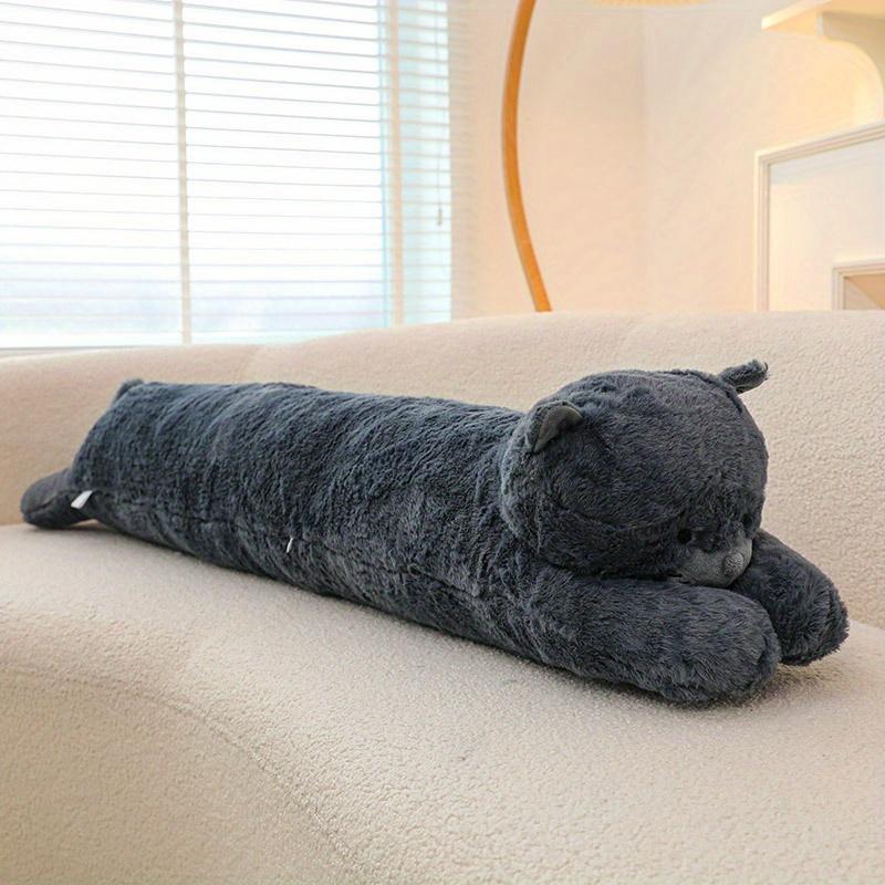 Elongated Blue Cat Plush - Snuggly body-length pillow