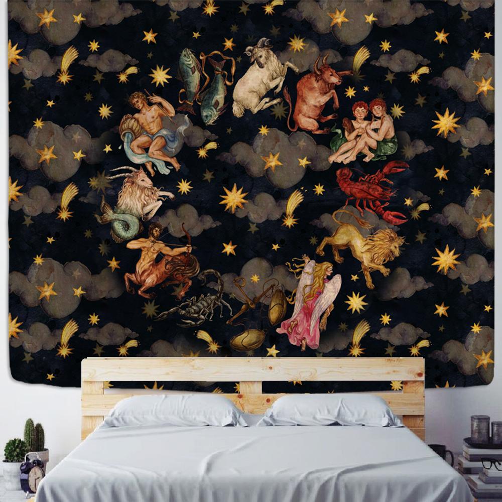 

Картина маслом для тела, гобелен, настенный подвесной богемный хиппи TAPIZ, колдовство, научная фантастика, домашний декор 95x70cm