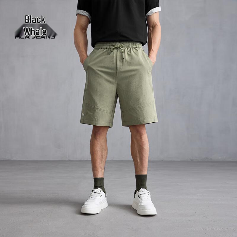 HLA Hei Jing Men s Drawstring Waist Casual Shorts M
