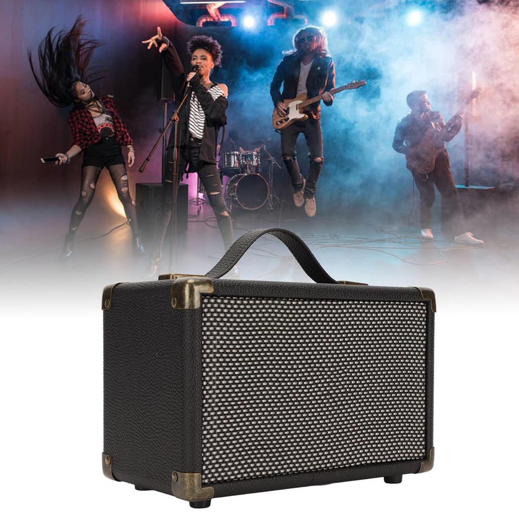 Vintage   Spker Multifunction M3 Lther Hvy Bass Knob Control Portable Wireless Spker for Outdoor Party