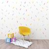 Confetti colored strip stickers Nordic ins style cute living room children's room decoration self-adhesive wall stickers