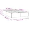 Bed Frame without Mattress Dark Brown 120 x 190 cm Fabric