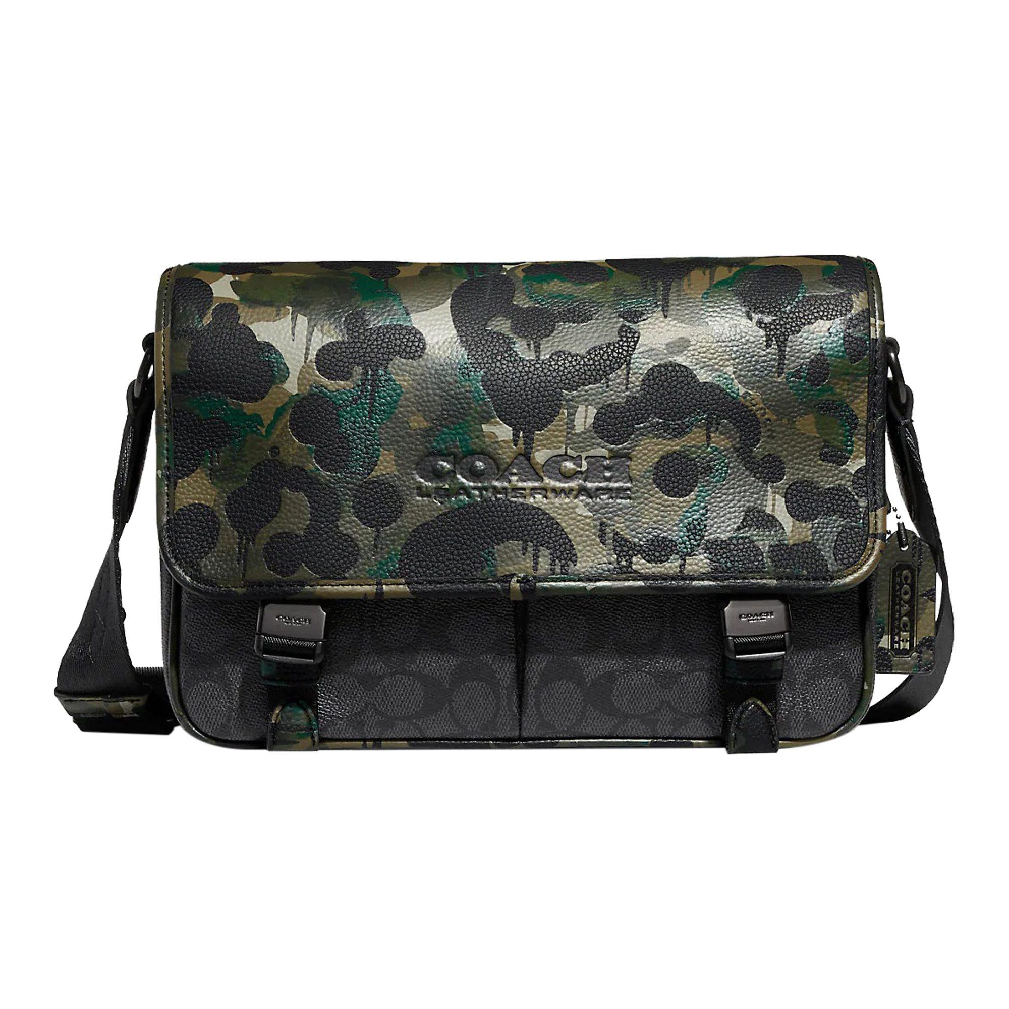 COACH Coated Canvas With Leather Messenger