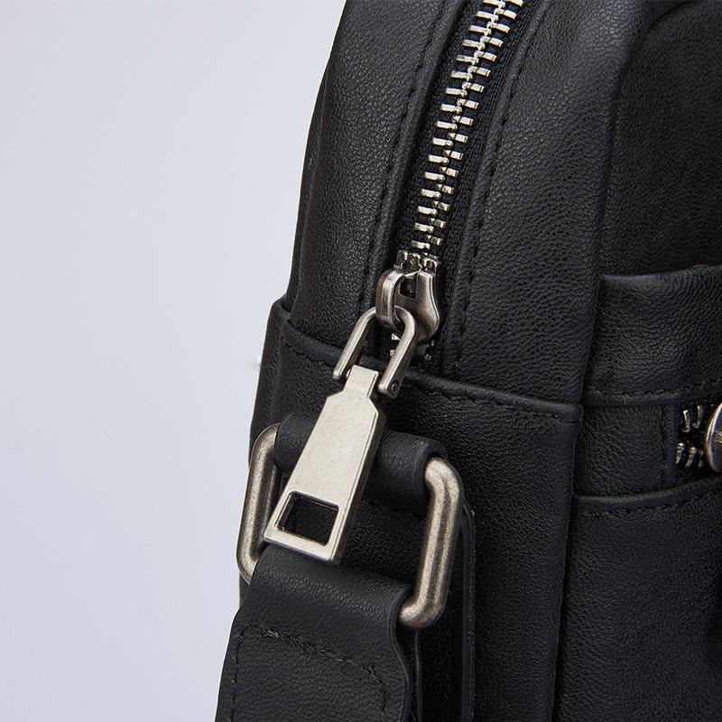 Summer Top Layer Cowhide Small Bag for Men Crossbody Bag Genuine Leather Shoulder Bag Summer Fashion Casual Bag