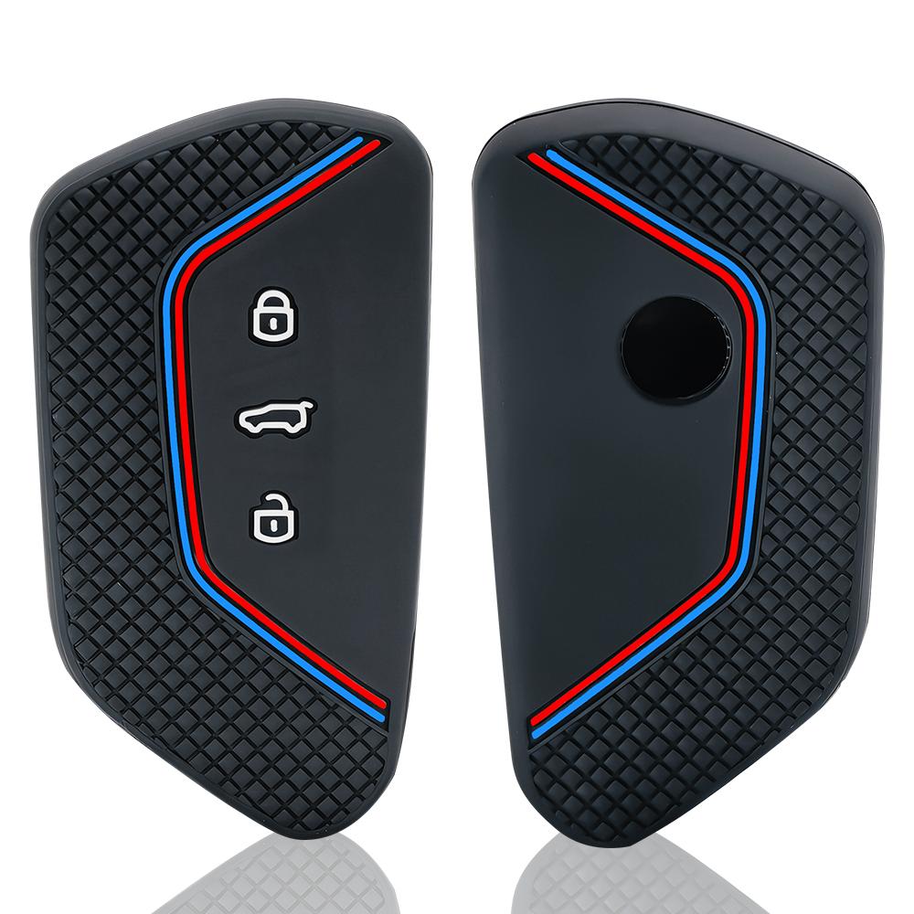 Silicone Car Key 3 Button Key Cases Cover Protection For VW Golf 8 Mk8 GTI GTD R ID3 ID4 ID.4XCROZZ ID.6X 2020 2026 Accessories