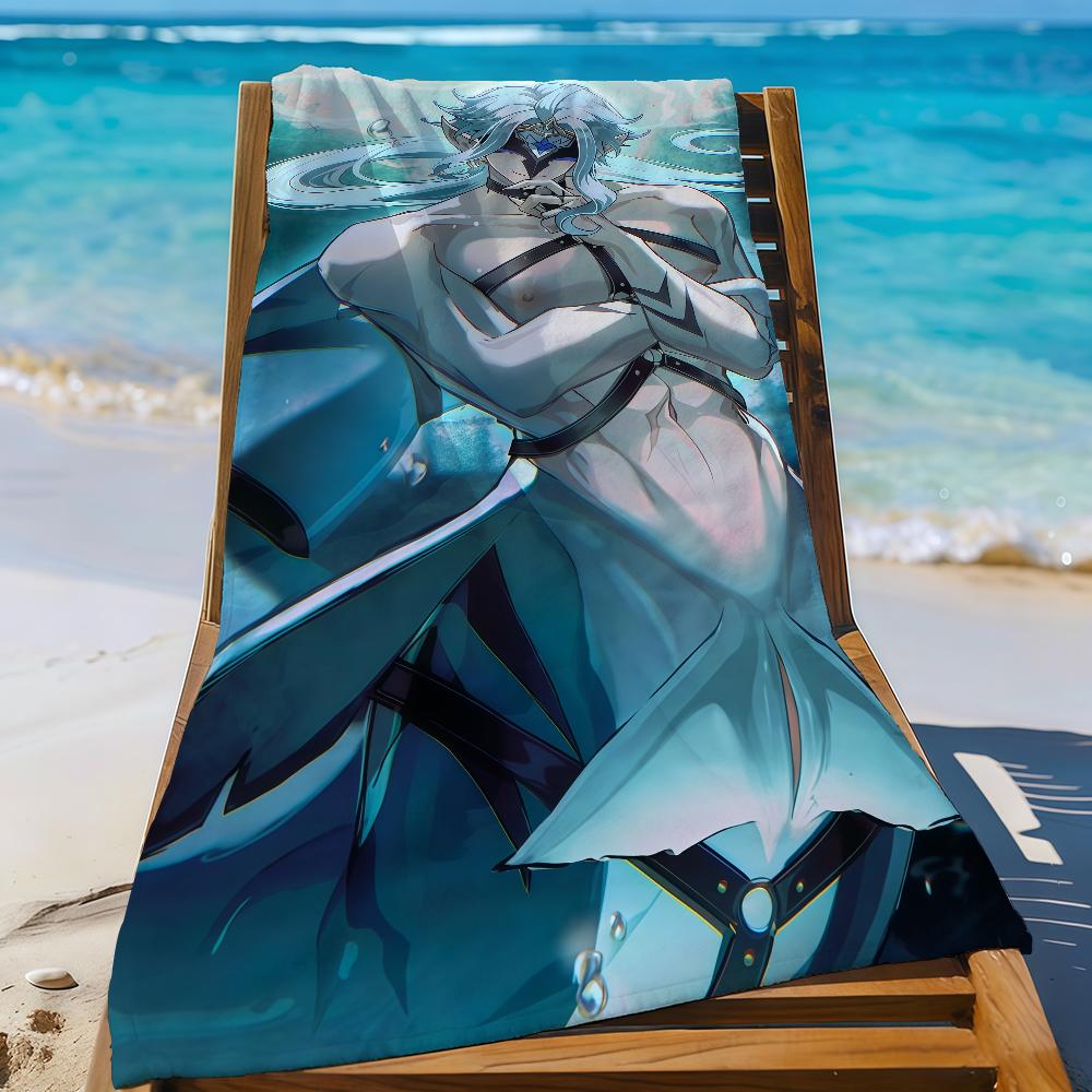 Il Dottore Genshin Impact Towel Sports Quick Dry Travel Camping Gear Sandproof Soft Light Large Beach Towel