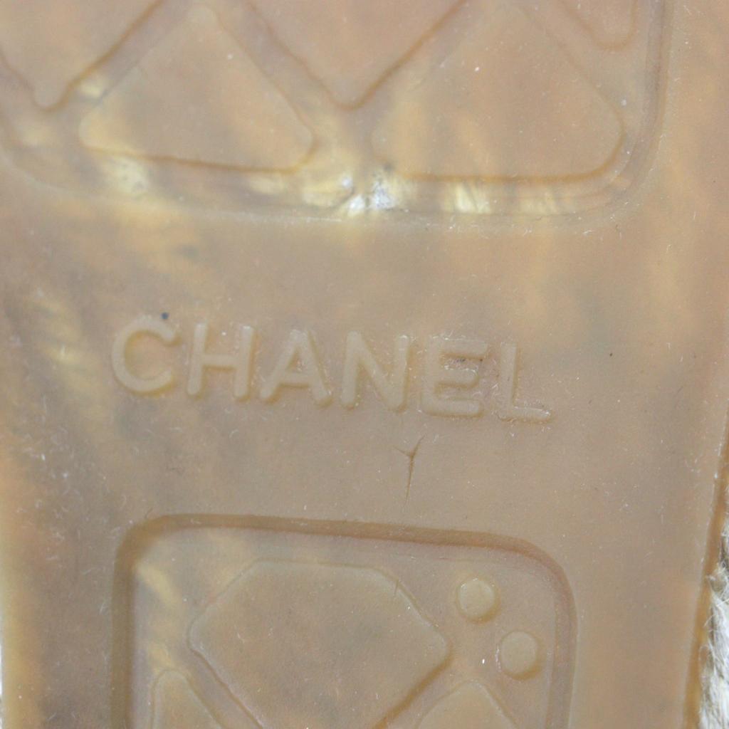 Tolle CHANEL Slipper COCO Mark Mesh Espadrilles schwarzes Mesh Herren 42 G34673 Gebraucht