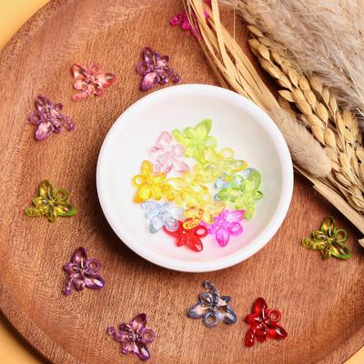 10-40Pcs Leaf Star Flower Transparent Beads DIY For Jewelry Making Wholesale Necklace Bracelet Pendant