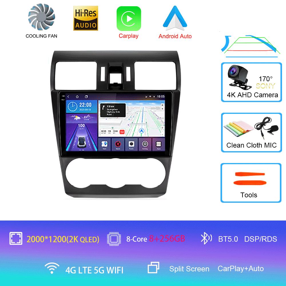 Car Radio Android 14 Carplay Multimedia Player For Subaru Forester 4 SJ XV WRX 2012- 2015 2018 Autoradio GPS Stereo Head Unit